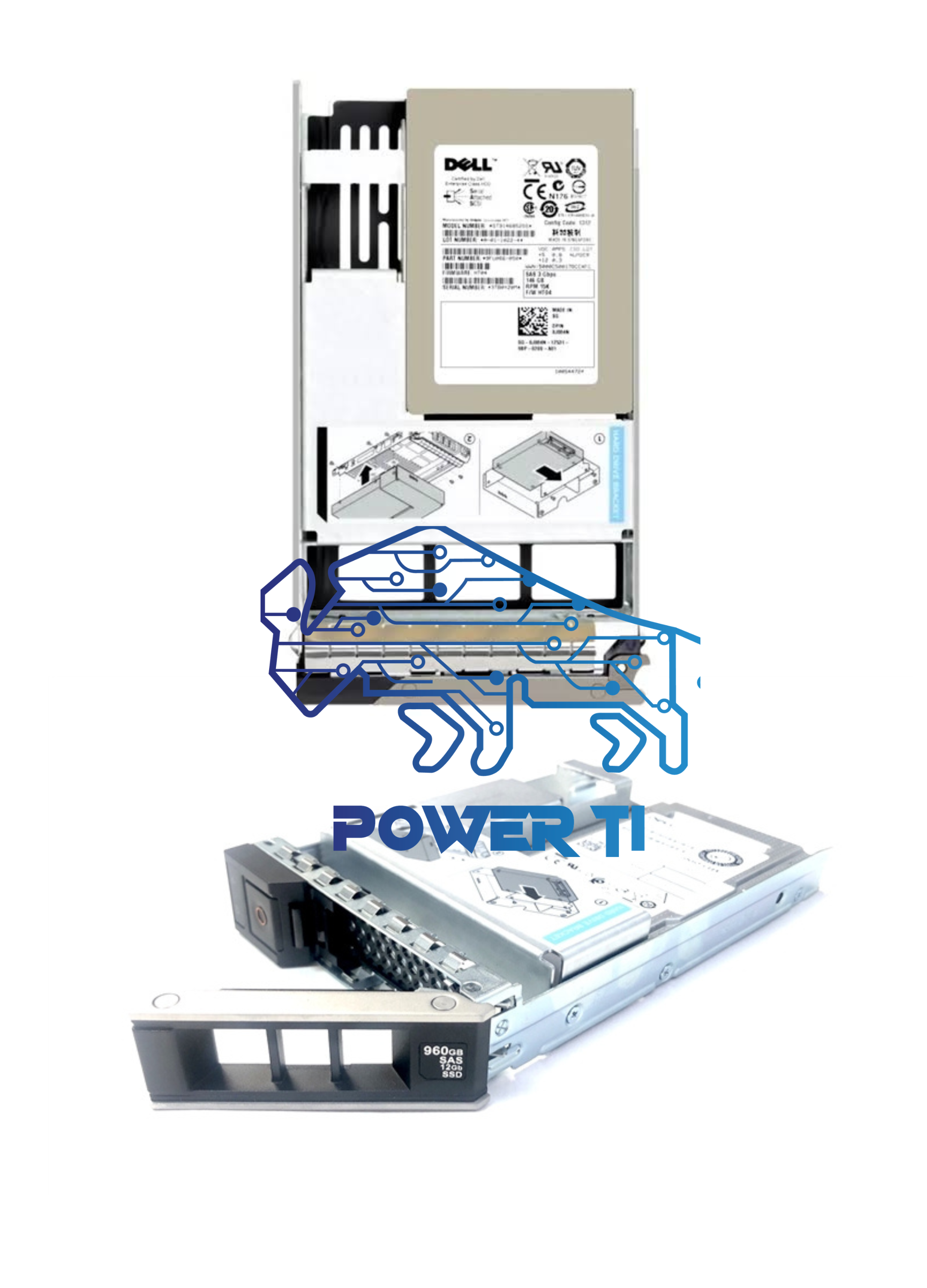Disco Duro Sólido Dell 960GB 12G 3.5 SAS RI SSD w/X7K8W 400-BBPZ G14-G17