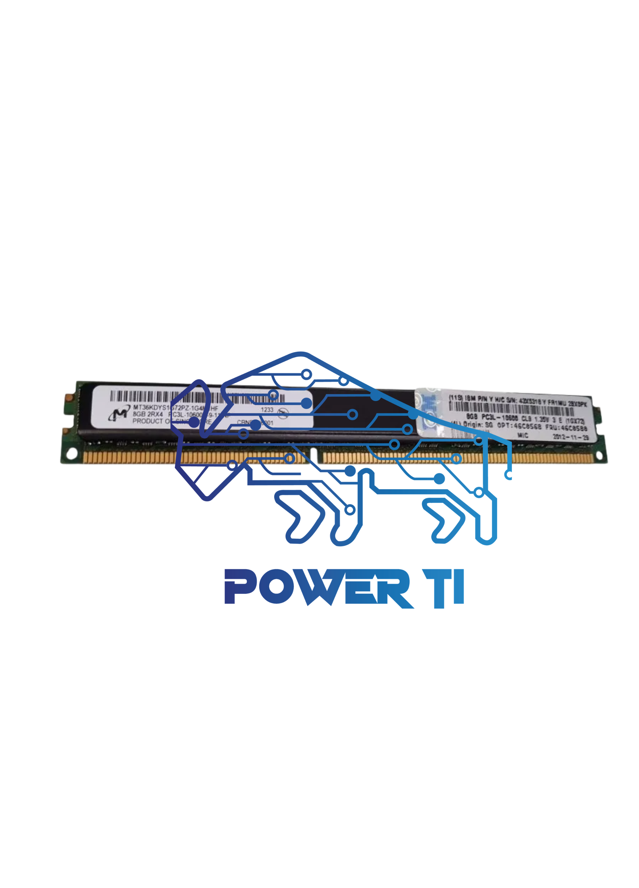 IBM Memoria 8gb DDR3 PC3L-10600R RDIMM | 46C0568 46C0580 43X5318